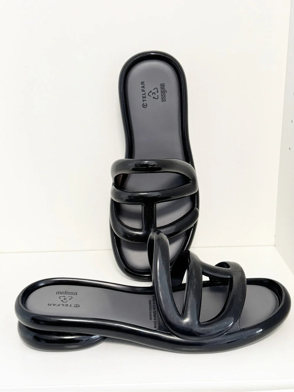 New Melissa x Telfar Jelly Slide Black size 8 - Picture 4 of 7